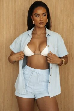 Blue Halle Two Piece Short Set -Lady Clothing Store PRODUCT JUL52023 CROCHET2 155