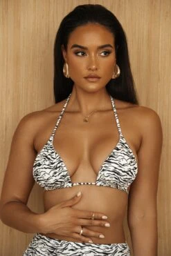Black Arie Zebra Print 3-Piece Bikini Set -Lady Clothing Store PRODUCT JUL52023 CROCHET2 166