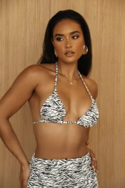 Black Arie Zebra Print 3-Piece Bikini Set -Lady Clothing Store PRODUCT JUL52023 CROCHET2 167