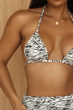 Black Arie Zebra Print 3-Piece Bikini Set -Lady Clothing Store PRODUCT JUL52023 CROCHET2 168