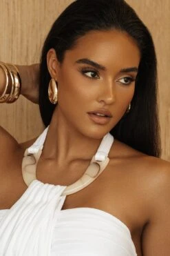 White TAKE A SEAT HALTER TOP -Lady Clothing Store PRODUCT JUL52023 CROCHET2 251