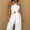 White TAKE A SEAT HALTER TOP 1 White TAKE A SEAT HALTER TOP -Lady Clothing Store PRODUCT JUL52023 CROCHET2 254