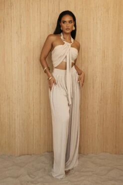 Beige After Sunset Pleated Pants -Lady Clothing Store PRODUCT JUL52023 CROCHET2 257 1ed87a0f e304 406a b929 2696abf473db