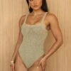 Moss At Ease Tank Bodysuit -Lady Clothing Store PRODUCT JUL52023 CROCHET2 3421