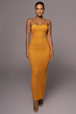 Apricot Palmas Crochet Maxi Dress -Lady Clothing Store PRODUCT JUL72022 SUMMER4 50