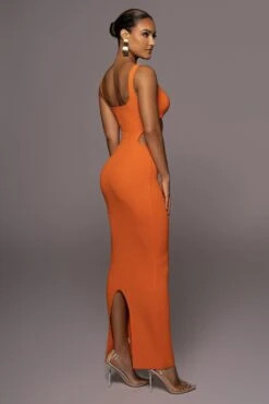 Orange Time After Time Dress -Lady Clothing Store PRODUCT JUL72022 SUMMER4 9