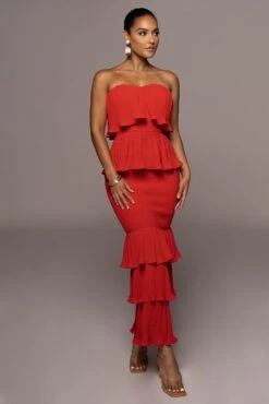 Red Casa Blanca Ruffle Dress 27 Red Casa Blanca Ruffle Dress -Lady Clothing Store PRODUCT JUN22022 SUMMER3 116