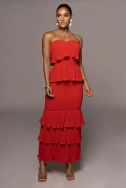 Red Casa Blanca Ruffle Dress 24 Red Casa Blanca Ruffle Dress -Lady Clothing Store PRODUCT JUN22022 SUMMER3 117