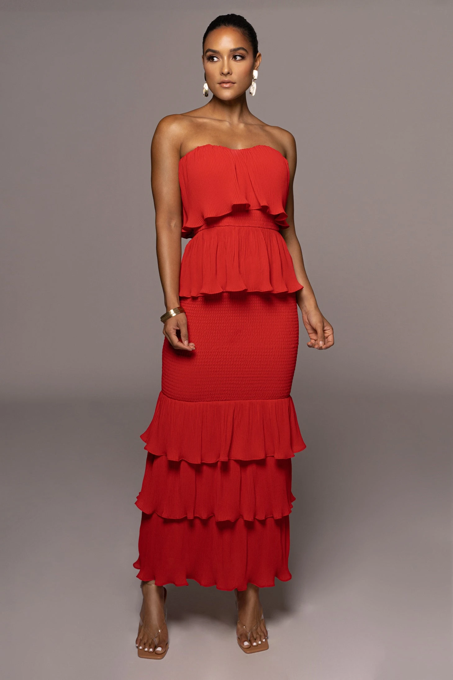 Red Casa Blanca Ruffle Dress 9 Red Casa Blanca Ruffle Dress - Image 7