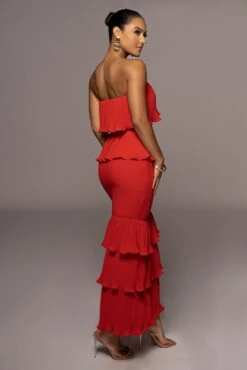 Red Casa Blanca Ruffle Dress 29 Red Casa Blanca Ruffle Dress -Lady Clothing Store PRODUCT JUN22022 SUMMER3 118