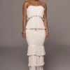 Ivory Casa Blanca Ruffle Dress -Lady Clothing Store PRODUCT JUN22022 SUMMER3 123