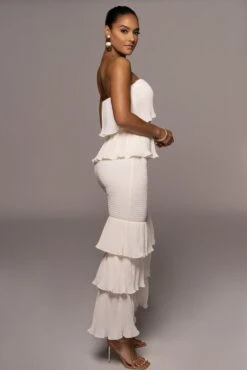 Ivory Casa Blanca Ruffle Dress -Lady Clothing Store PRODUCT JUN22022 SUMMER3 125