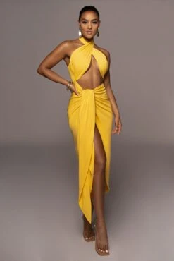 Yellow Sahara Dress -Lady Clothing Store PRODUCT JUN22022 SUMMER3 149