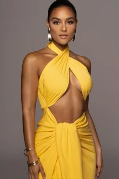 Yellow Sahara Dress -Lady Clothing Store PRODUCT JUN22022 SUMMER3 156