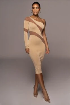 Tan Eyes For You Midi Dress -Lady Clothing Store PRODUCT JUN22022 SUMMER3 176