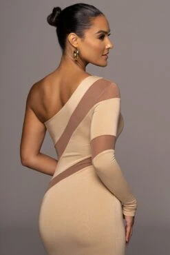 Tan Eyes For You Midi Dress -Lady Clothing Store PRODUCT JUN22022 SUMMER3 181