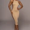 Tan The Hills Contrast Dress 1 Tan The Hills Contrast Dress -Lady Clothing Store PRODUCT JUN22022 SUMMER3 222