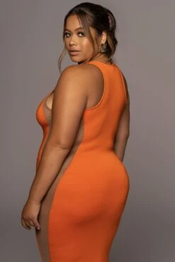 Tangerine The Hills Contrast Dress -Lady Clothing Store PRODUCT JUN82022 EXTENDED 115