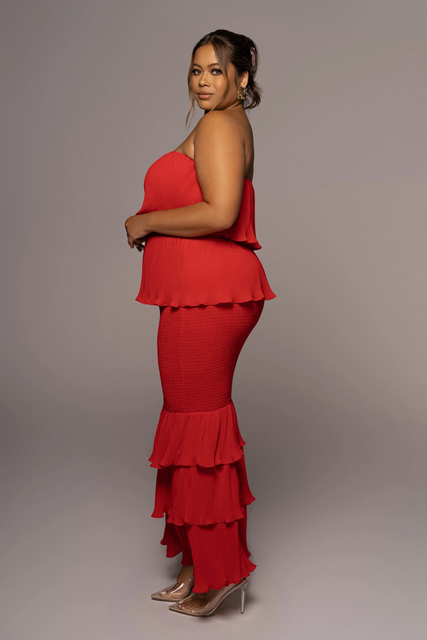 Red Casa Blanca Ruffle Dress 13 Red Casa Blanca Ruffle Dress - Image 11