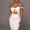 Ivory Unica Front Tie Dress