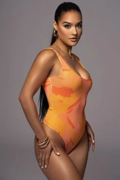 Orange Private Getaway Mesh Bodysuit -Lady Clothing Store PRODUCT JUNE272023 ASAP 6