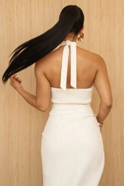 Cream Linen Sahara Dress -Lady Clothing Store PRODUCT JUNE272023 CROCHET 120