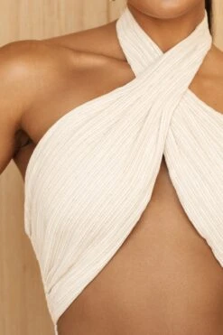 Cream Linen Sahara Dress -Lady Clothing Store PRODUCT JUNE272023 CROCHET 124