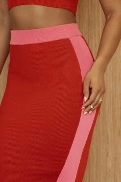 Red Heartbreaker Two-Piece Skirt Set -Lady Clothing Store PRODUCT JUNE272023 CROCHET 148