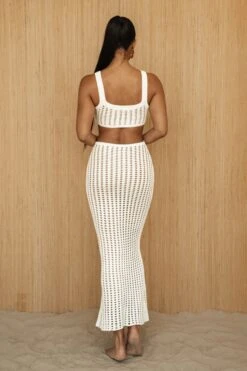 White Melrose Cutout Midi Dress 38 White Melrose Cutout Midi Dress -Lady Clothing Store PRODUCT JUNE272023 CROCHET 178