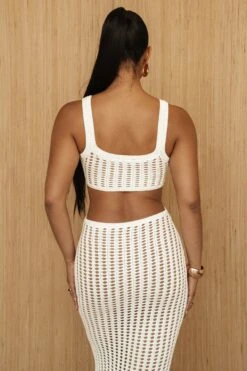 White Melrose Cutout Midi Dress 37 White Melrose Cutout Midi Dress -Lady Clothing Store PRODUCT JUNE272023 CROCHET 180