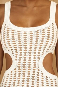 White Melrose Cutout Midi Dress 39 White Melrose Cutout Midi Dress -Lady Clothing Store PRODUCT JUNE272023 CROCHET 182