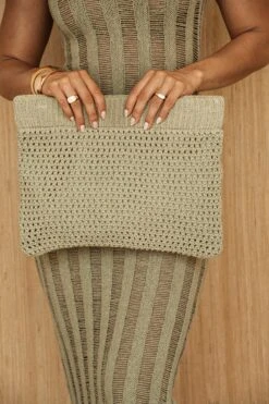 Moss Lolita Crochet Clutch:OS 7 Moss Lolita Crochet Clutch:OS -Lady Clothing Store PRODUCT JUNE272023 CROCHET 214