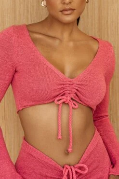 Fuchsia Resort Two-Piece Skirt Set -Lady Clothing Store PRODUCT JUNE272023 CROCHET 253