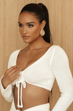 White Resort Two-Piece Skirt Set -Lady Clothing Store PRODUCT JUNE272023 CROCHET 265