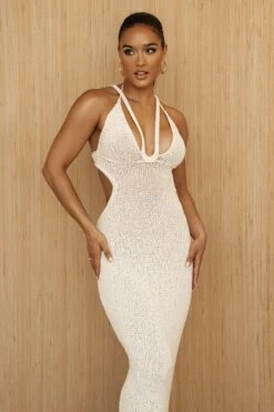 Buttercream Serenity Cutout Midi Dress -Lady Clothing Store PRODUCT JUNE272023 CROCHET 270