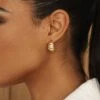 Gold Luci Croissant Earrings -Lady Clothing Store PRODUCT JUNE272023 CROCHET 62