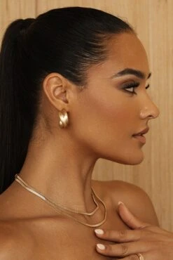 Gold Joelle Open Hoop Earrings