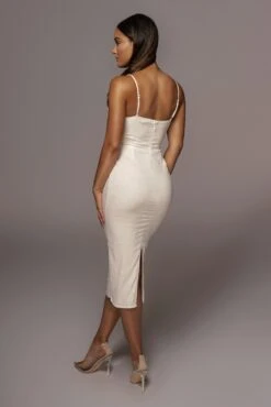 Ivory Dolores Linen Dress -Lady Clothing Store PRODUCT JUNE32021 11