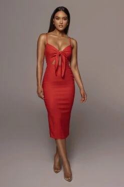 Red Dolores Linen Dress -Lady Clothing Store PRODUCT JUNE32021 21