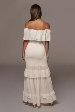 White Sienna Ruffled Skirt Set -Lady Clothing Store PRODUCT JUNE32021 2975 Edit