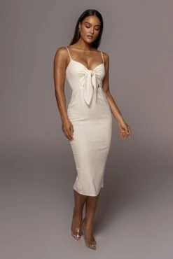 Ivory Dolores Linen Dress -Lady Clothing Store PRODUCT JUNE32021 9