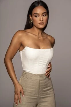 White Fenix Reversible Linen Corset -Lady Clothing Store PRODUCT JUNE42021 130