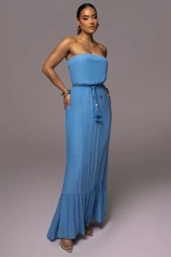 Blue Del Sol Linen Maxi Dress -Lady Clothing Store PRODUCT JUNE72023 JUNEDROP1 21