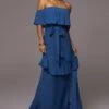 Blue Marsela Off-Shoulder Linen Maxi Dress -Lady Clothing Store PRODUCT JUNE72023 JUNEDROP1 22