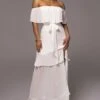 White Marsela Off-Shoulder Linen Maxi Dress 1 White Marsela Off-Shoulder Linen Maxi Dress -Lady Clothing Store PRODUCT JUNE72023 JUNEDROP1 33