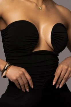 Black Norma Cutout Corset -Lady Clothing Store PRODUCT JUNE72023 JUNEDROP1 48