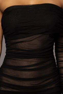 Black Denise Ruched Dress -Lady Clothing Store PRODUCT JUNE72023 JUNEDROP1 66