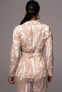 Beige Frida Print Pant Set -Lady Clothing Store PRODUCT JUNE72023 NEWARRIVALS 25