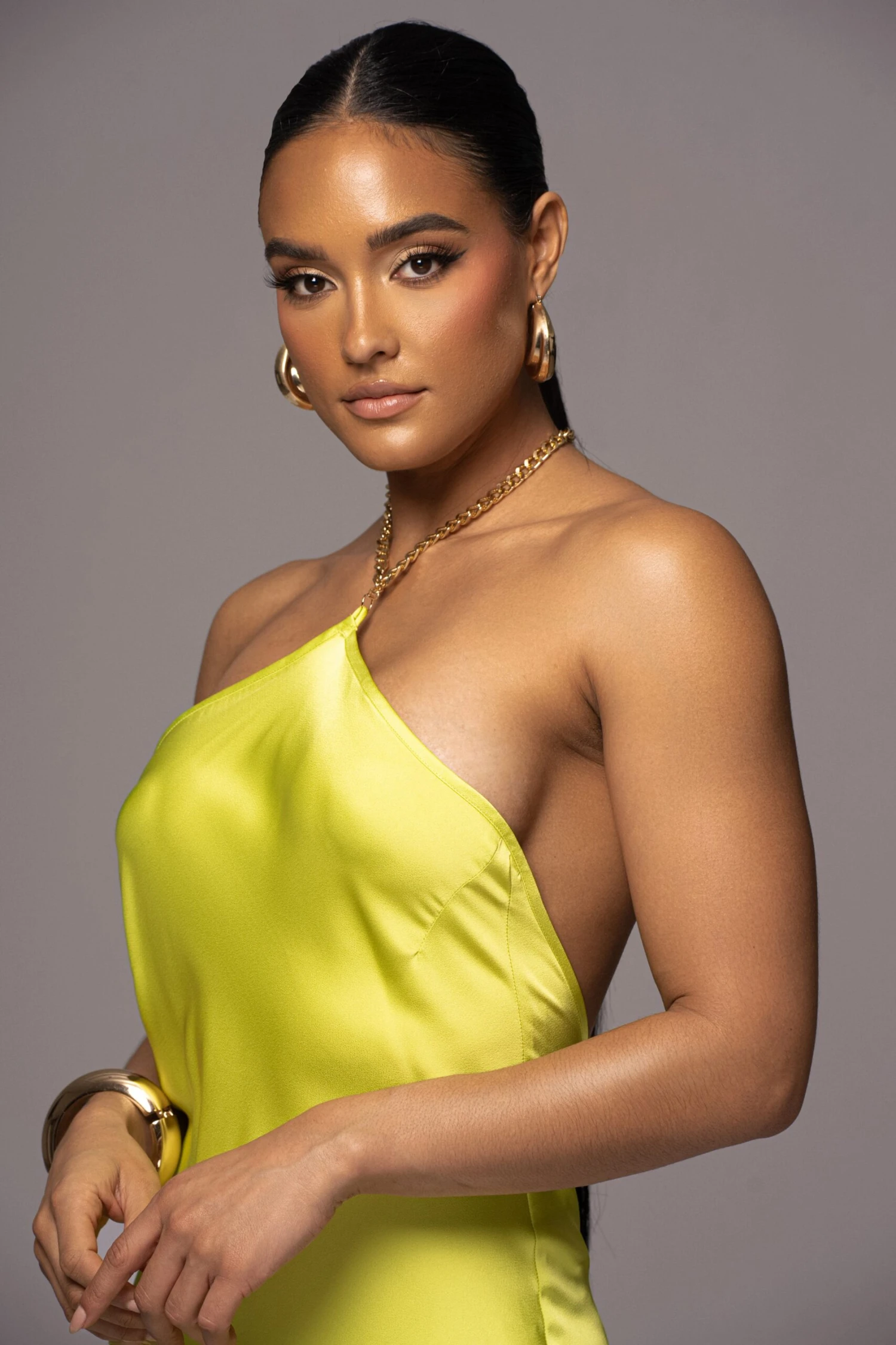 Neon Lime Novara Halter Maxi Dress 6 Neon Lime Novara Halter Maxi Dress - Image 4