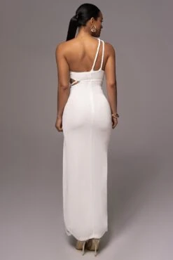 White Scarlet One Shoulder Maxi Dress -Lady Clothing Store PRODUCT JUNE72023 NEWARRIVALS 69